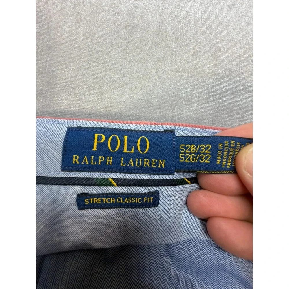 Lot of 2 Polo Ralph Lauren Stretch Classic Fit Dress Pants 52 X 32 BIG Red Green